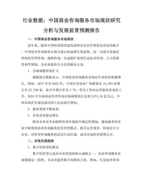 中国商业咨询服务市场现状研究分析与发展前景预测报告——聚焦企业管理咨询